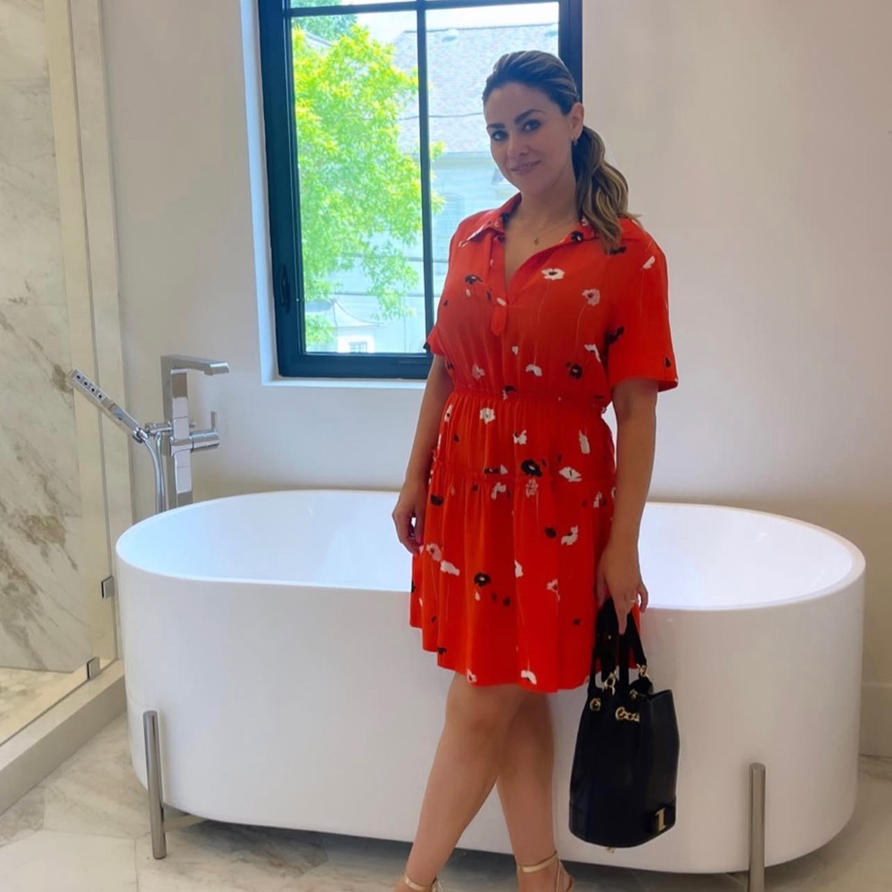 Women's Red Floral Dress